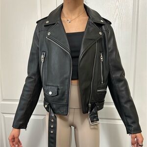 Zara Basic Leather Jacket